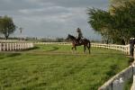 Henry Leung heading out to sand track on Francis Drake